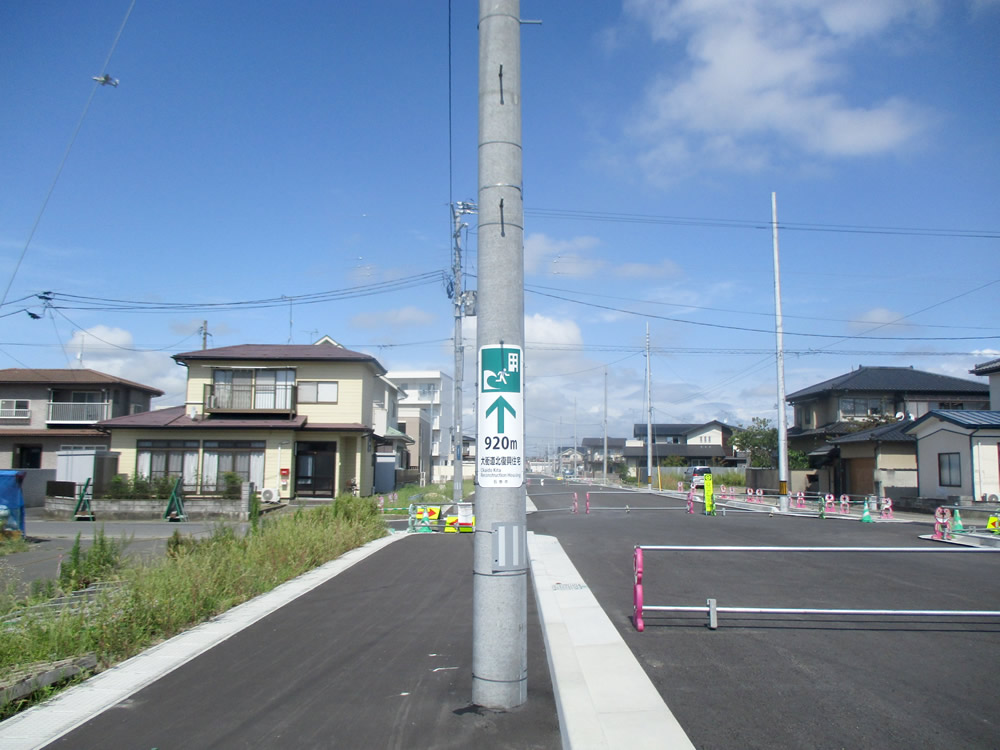 石巻避難誘導電柱